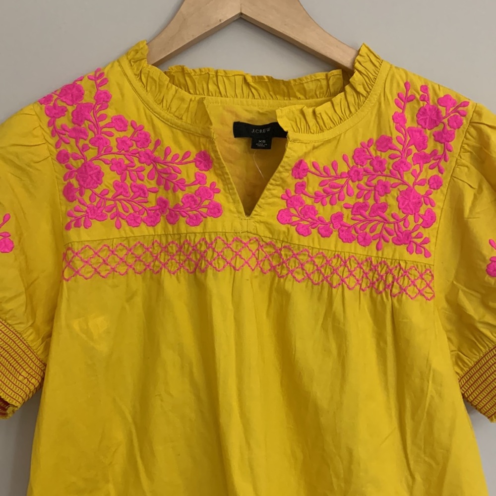 NWT! J.Crew Floral Top Sz XS - Picture 4 of 6